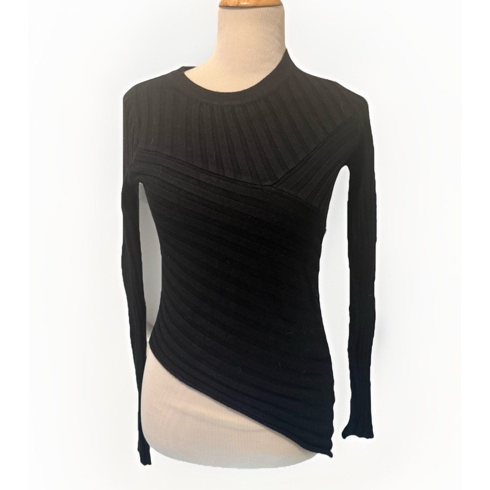 Allie Rose‎ Asymmetrical Long Sleeve Fitted Sweater Size Medium